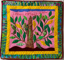 Load image into Gallery viewer, If the Lizard Doesn't Have a Tree, He Cannot Climb Up - folk art quilt