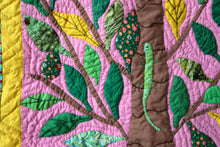 Load image into Gallery viewer, If the Lizard Doesn't Have a Tree, He Cannot Climb Up - folk art quilt