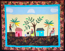 Load image into Gallery viewer, Joanise Prepares To Roast - folk art quilt