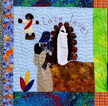 Load image into Gallery viewer, Abraham, Hagar, Ishmael - Abraham, Aga, Ismael - folk art quilt
