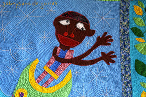The Disobedience of Jonah - Dezobeysans de Jonas - folk art quilt