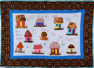 The Little Houses Are Beautiful - Ti Kay Sa Yo Bel - folk art quilt