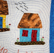 Load image into Gallery viewer, The Little Houses Are Beautiful - Ti Kay Sa Yo Bel - folk art quilt
