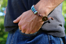 Load image into Gallery viewer, Unisex Ladder Bracelet with Haitian Coin Clasp
