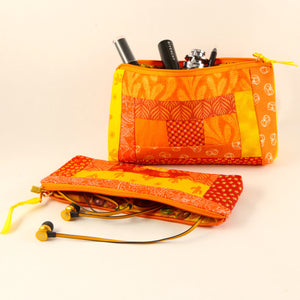 'Kwilt Fou' Quilted Zipper Pouch Set