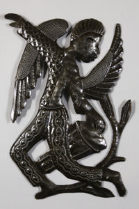 Zanj - Angel Up-Cycled Metal Wall Art (male)