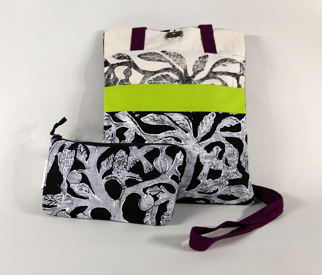 Day & Night Shoulder Bag and Coordinated Zipper Pouch Set