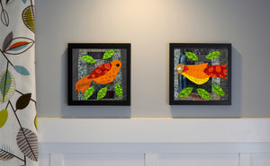 Birds of Hope Framed Mini Quilt #3